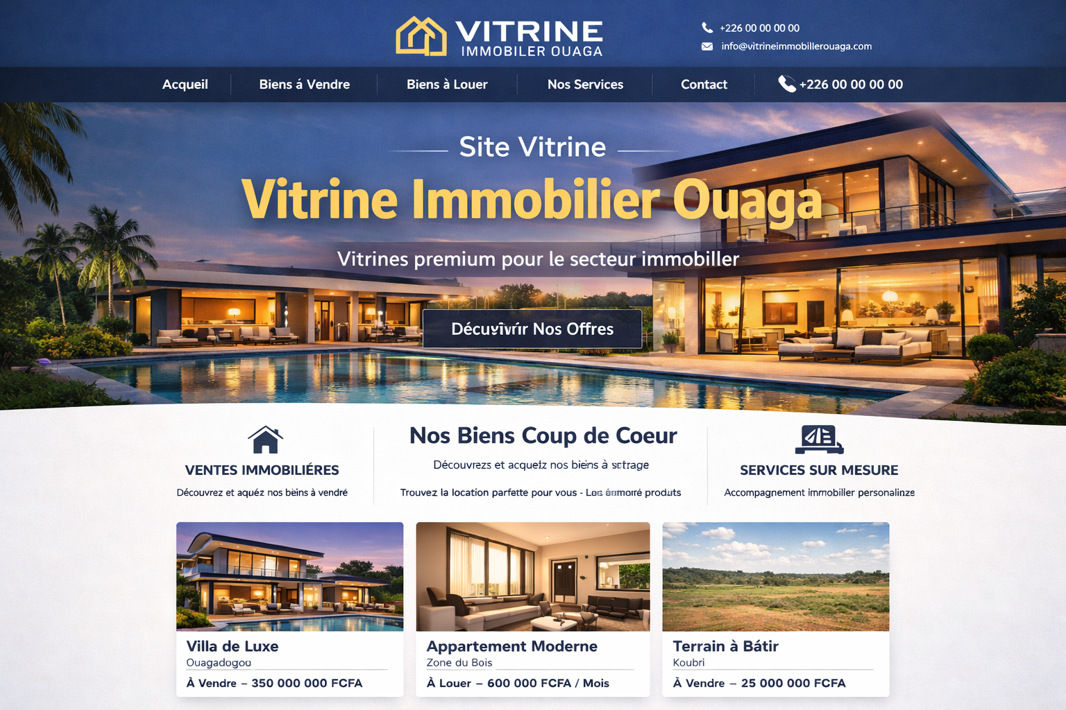 Agence immobilière WebFaso Ouagadougou - Solutions digitales pour promoteurs et investisseurs immobiliers au Burkina Faso